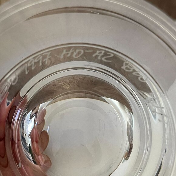 Hanne Dreutler Arthur Zirnsack Studio Ahus Sweden Signed 1997 Crystal Bowl Vase - Picture 8 of 10